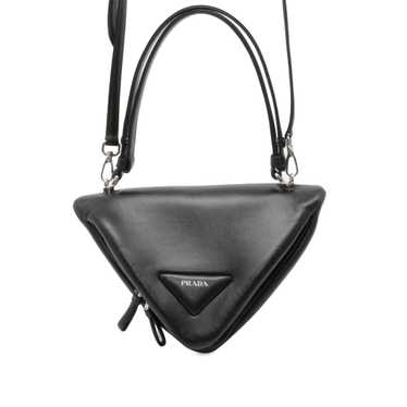 Black Prada Padded Nappa Triangle Satchel