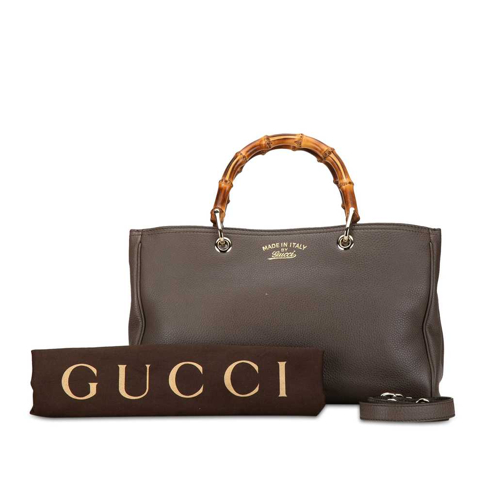 Brown Gucci Medium Bamboo Shopper Satchel - image 10