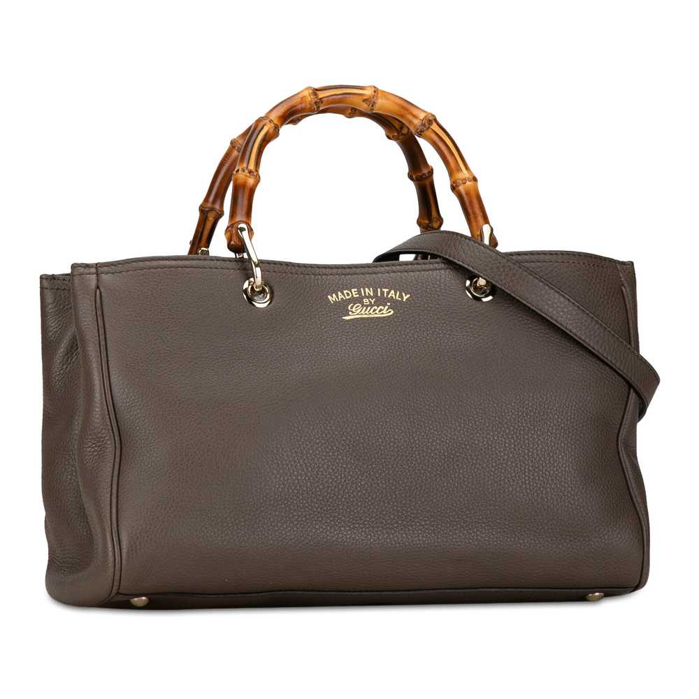 Brown Gucci Medium Bamboo Shopper Satchel - image 2