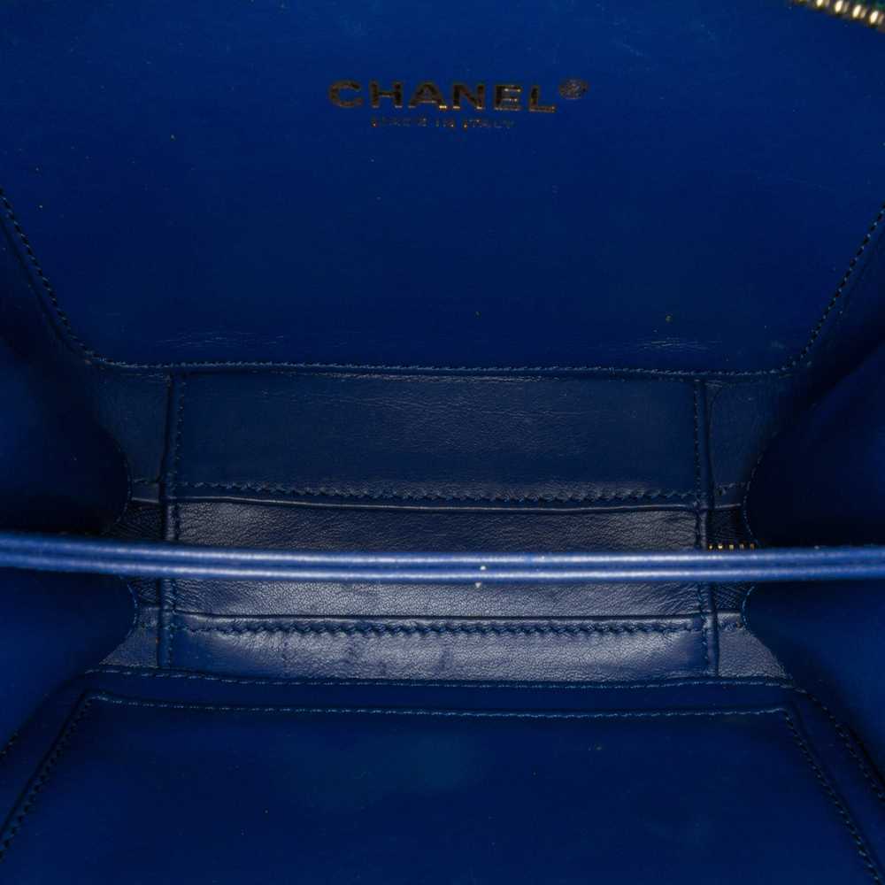 Blue Chanel Small Jersey CC Filigree Vanity Case … - image 5