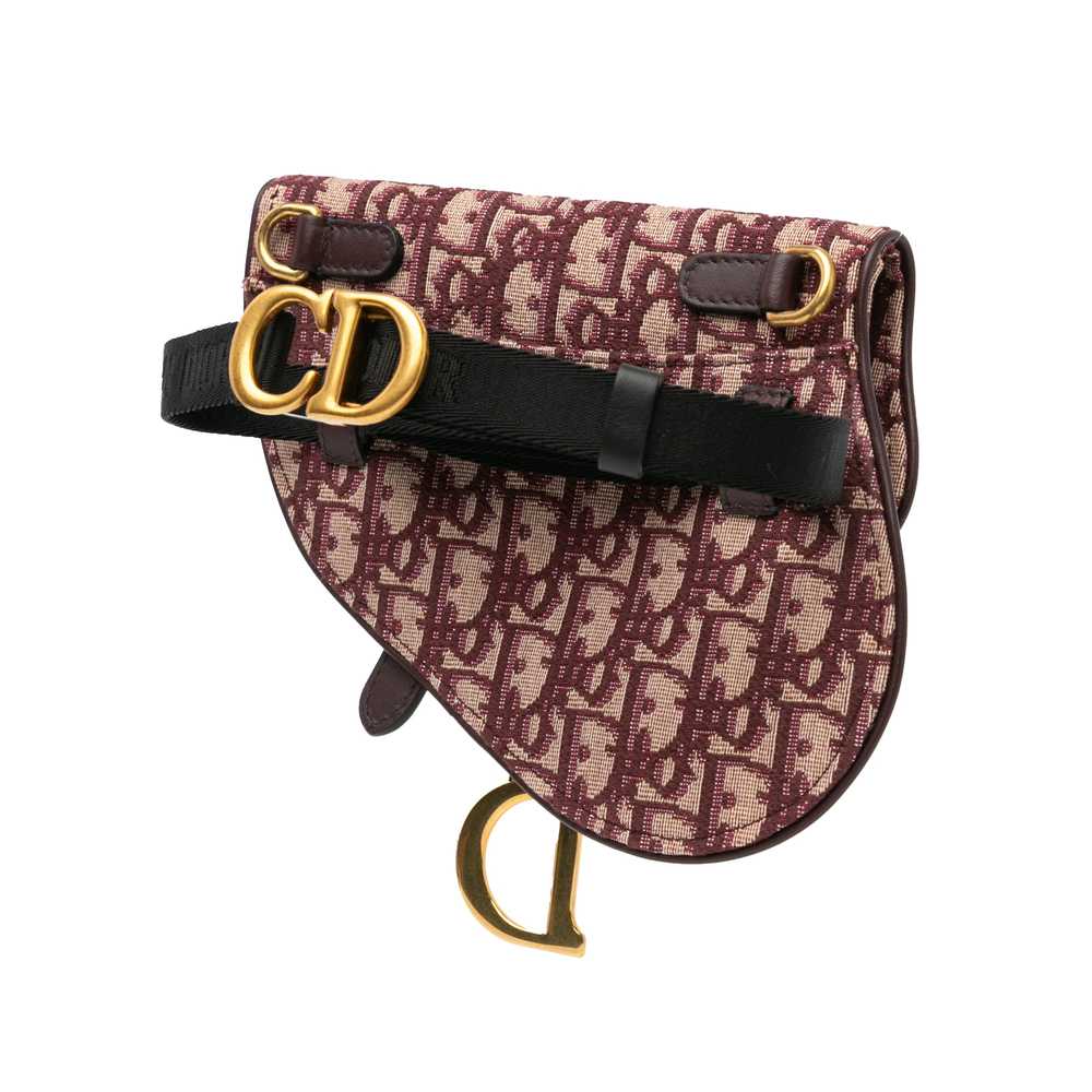 Red Dior Oblique Saddle Belt Bag - image 2