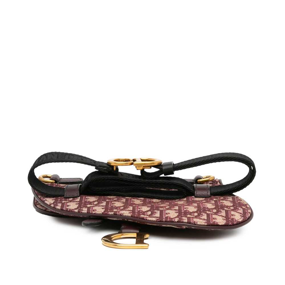 Red Dior Oblique Saddle Belt Bag - image 3