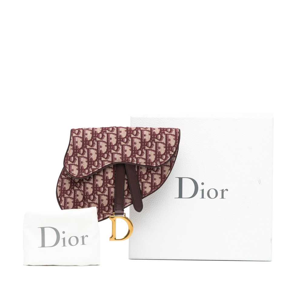 Red Dior Oblique Saddle Belt Bag - image 4