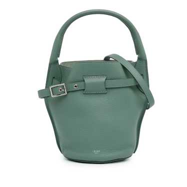 Green Celine Nano Big Bucket Bag Satchel