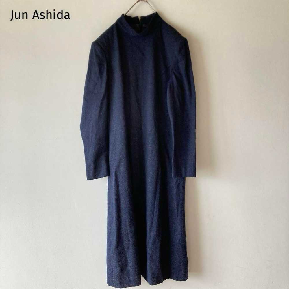 Jun Ashida High-Neck One-Piece Wool Tweed Showa R… - image 1