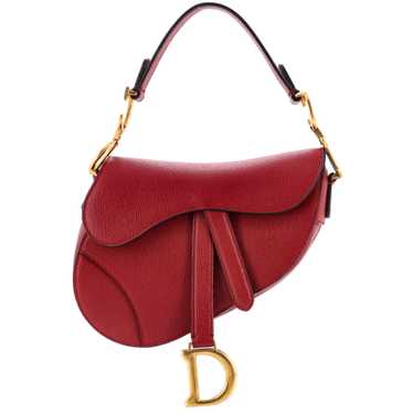 Christian Dior Saddle Handbag Leather Mini