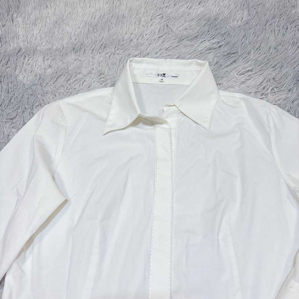 23区 (Nijusan-ku) Ladies White Long Sleeve Blouse … - image 3