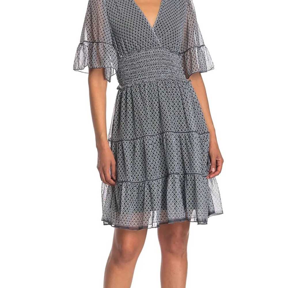 Max Studio V-neck Flutter Sleeve Dress Large - image 1