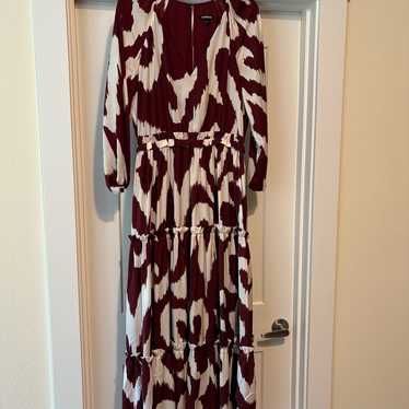 Express Women's V-Neck Long Sleeve Maxi Dress