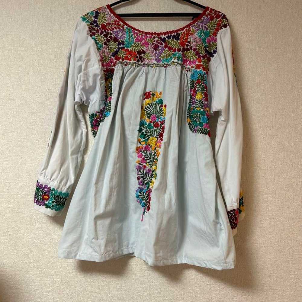 Embroidered San Antonino long sleeve shirt blouse - image 1