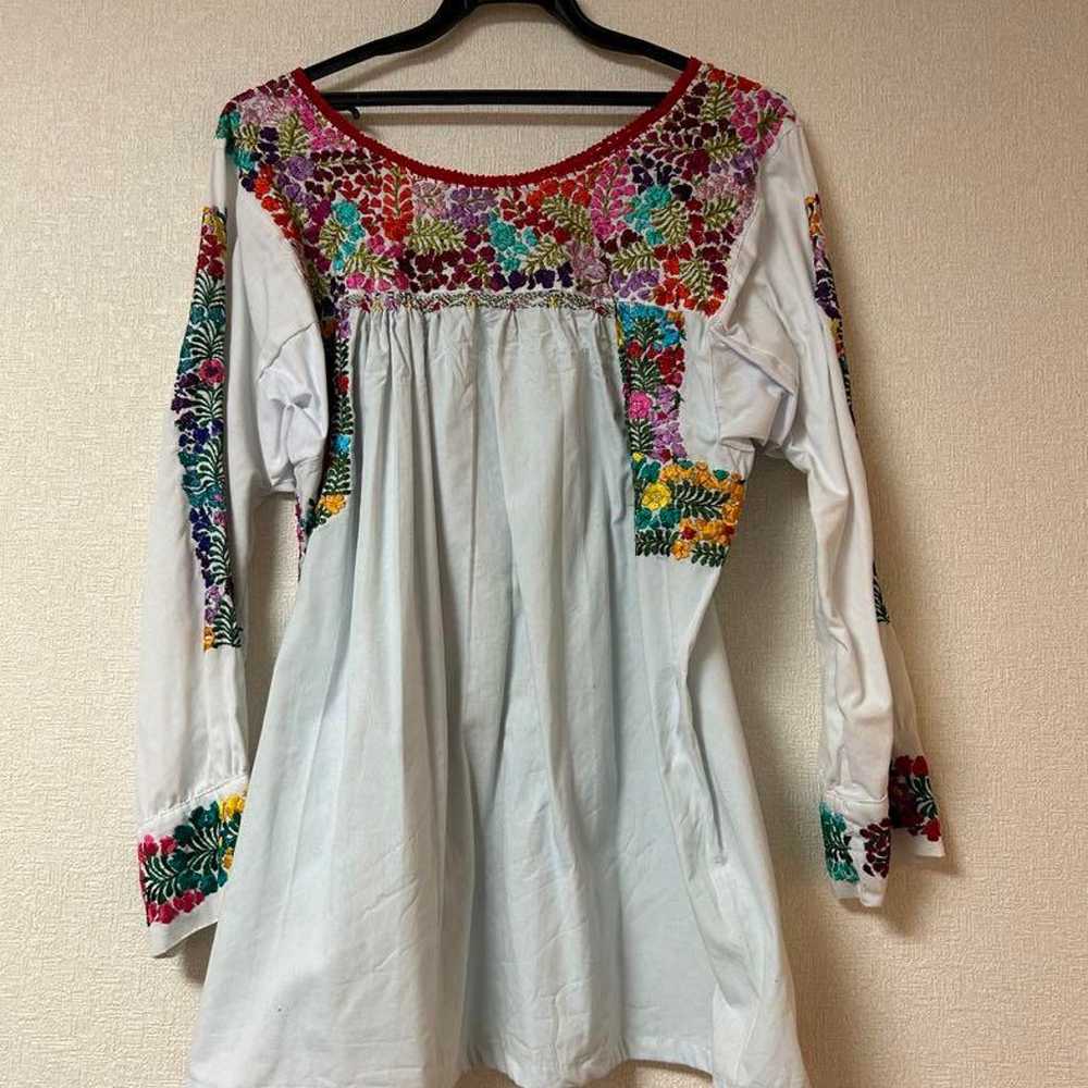 Embroidered San Antonino long sleeve shirt blouse - image 2