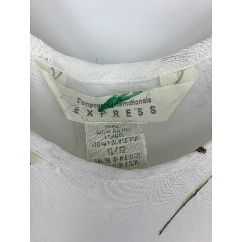 Vintage 90s Express Dress Women's Sz Large White … - image 3