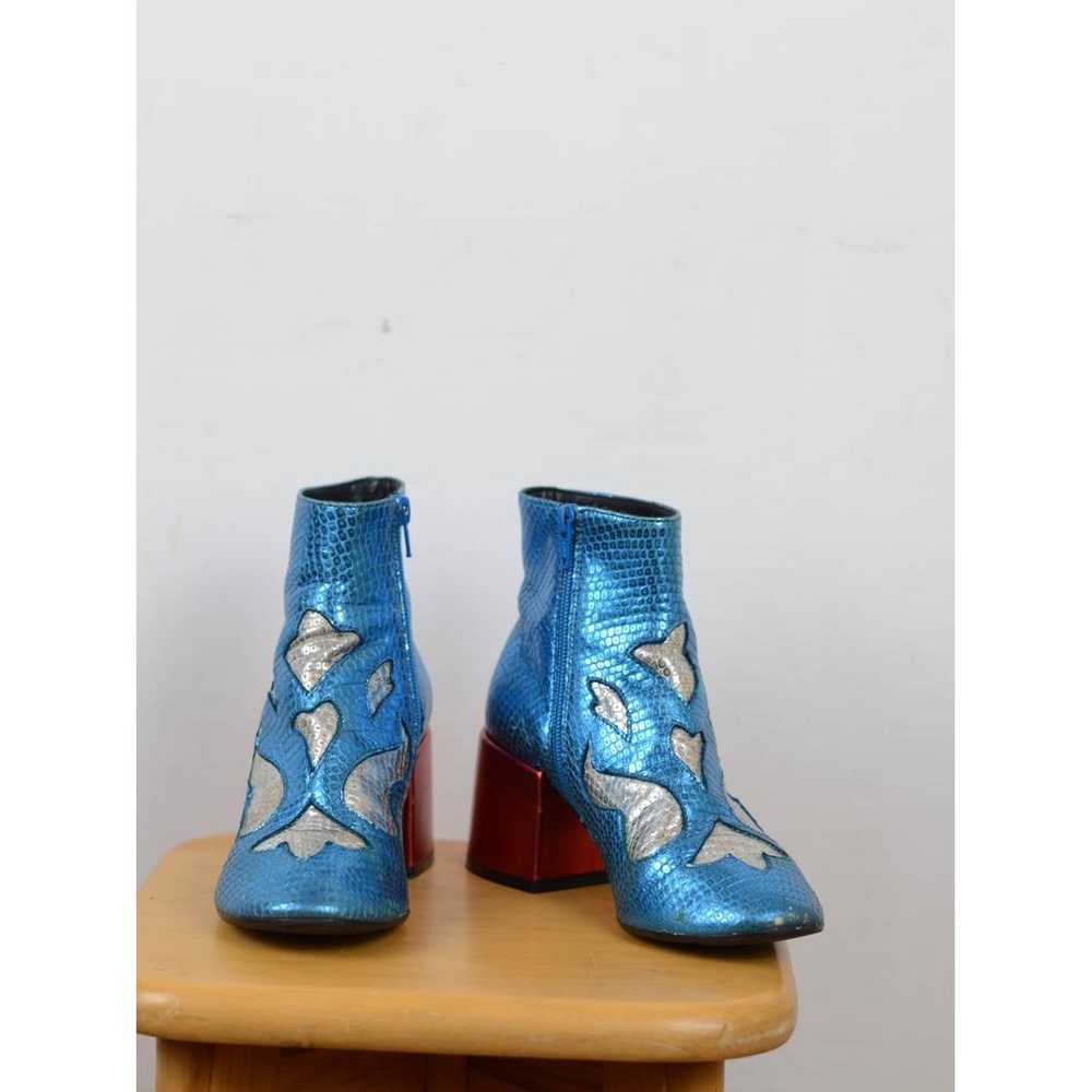 MM6 Leather western boots - image 10