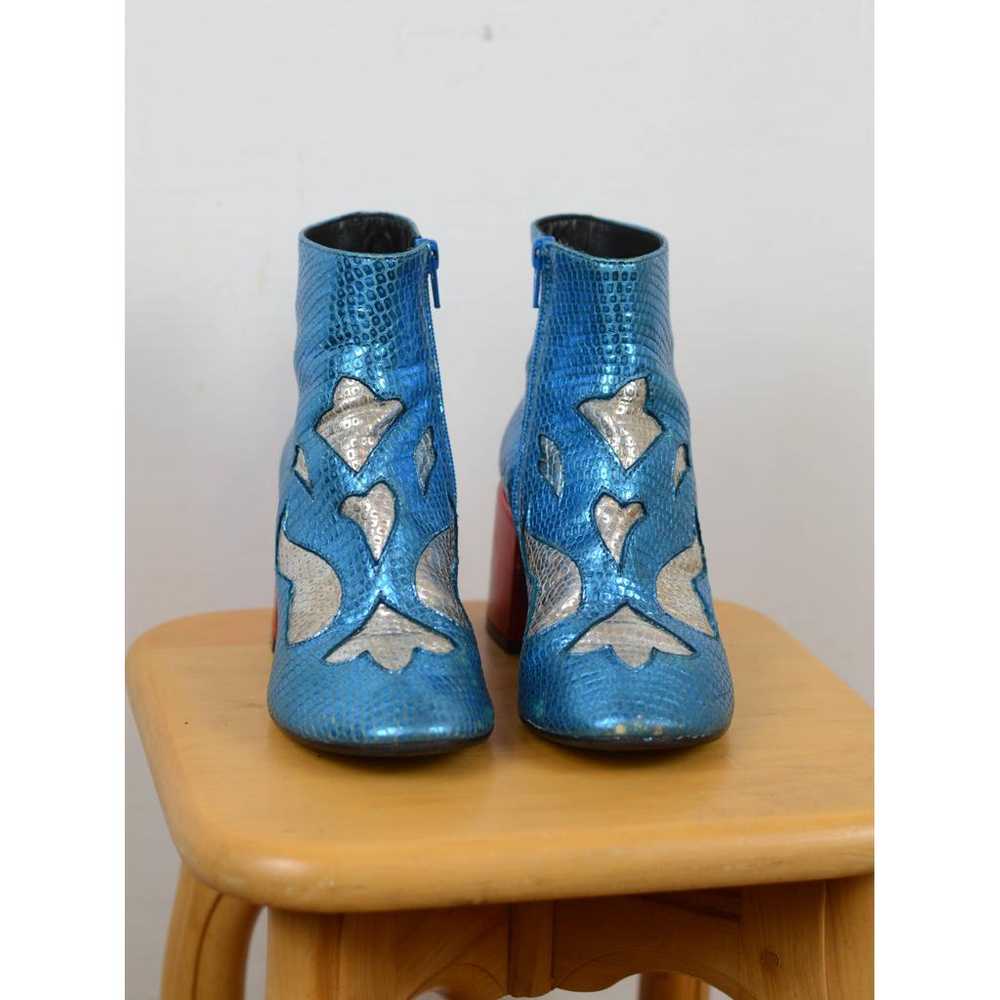 MM6 Leather western boots - image 4