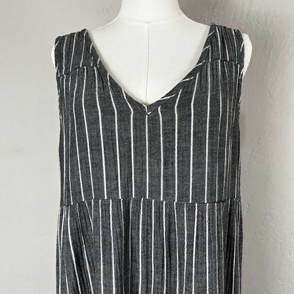 Marine Layer Maxi Dress Corinne Gray Striped Cott… - image 2