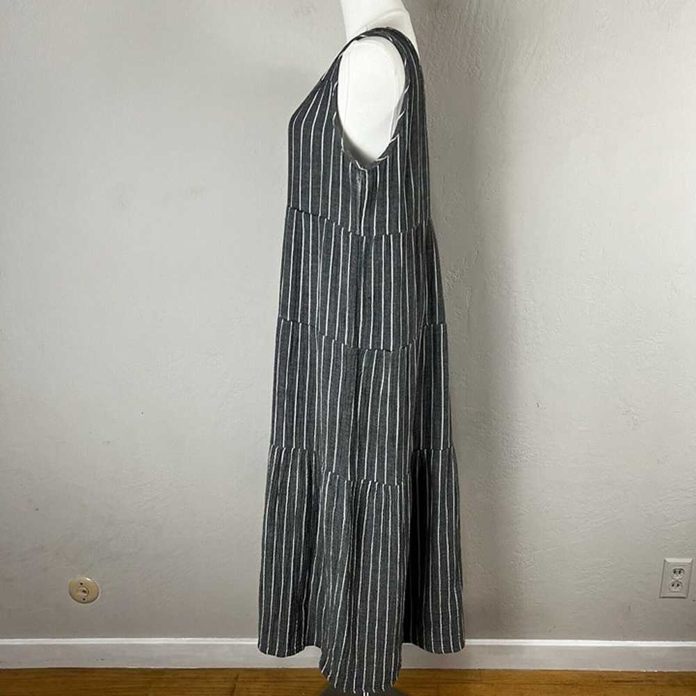 Marine Layer Maxi Dress Corinne Gray Striped Cott… - image 7