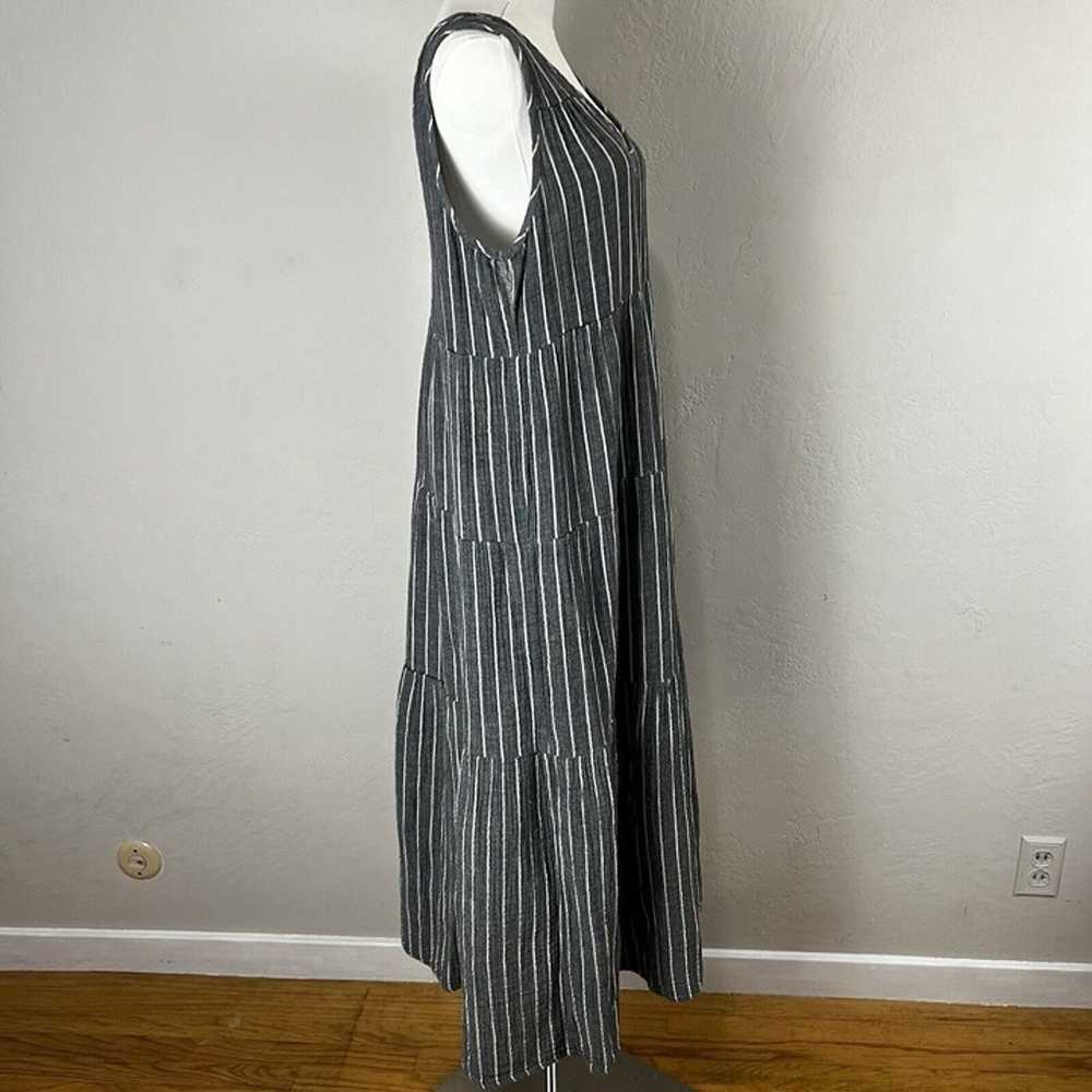 Marine Layer Maxi Dress Corinne Gray Striped Cott… - image 9