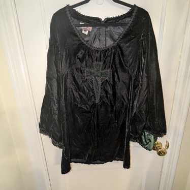 Vintage Jeannie Nitro green and black Gothic dress - image 1