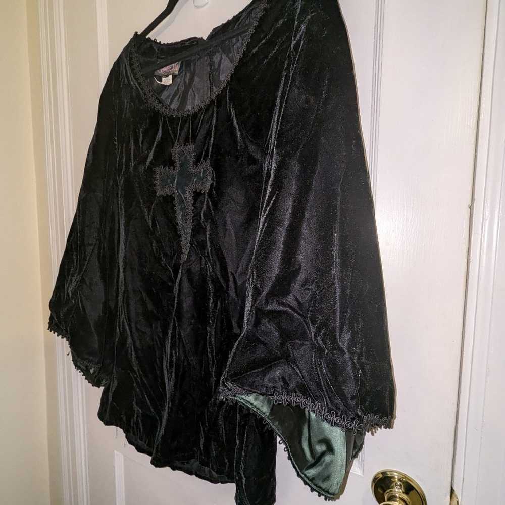 Vintage Jeannie Nitro green and black Gothic dress - image 5