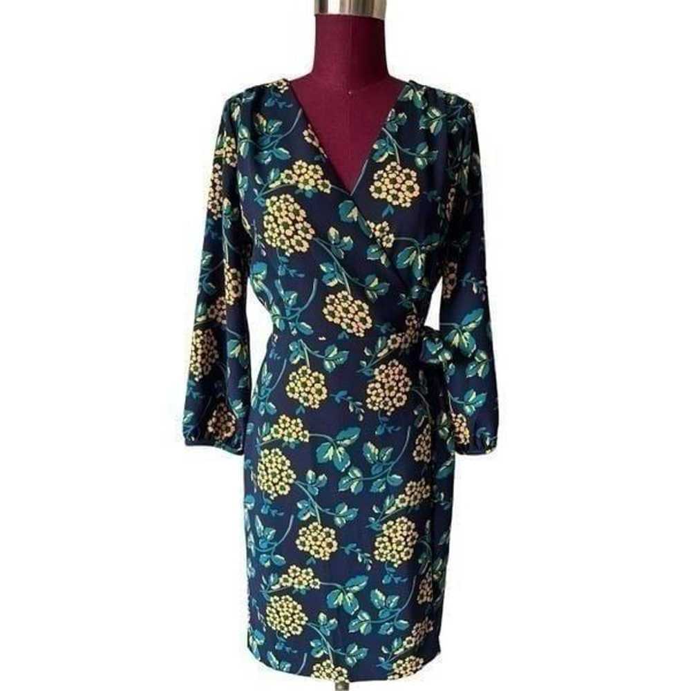 NWOT J Crew Golden Floral Wrap Dress in 365 Crepe… - image 5