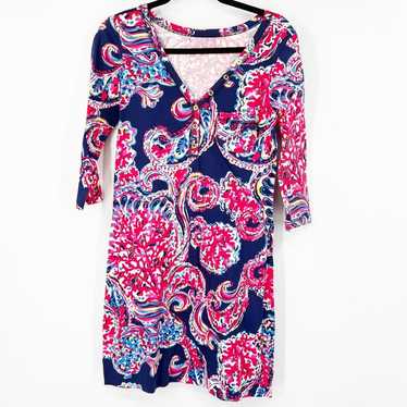 Lilly Pulitzer Printed Henley 3/4 Sleeve Dress