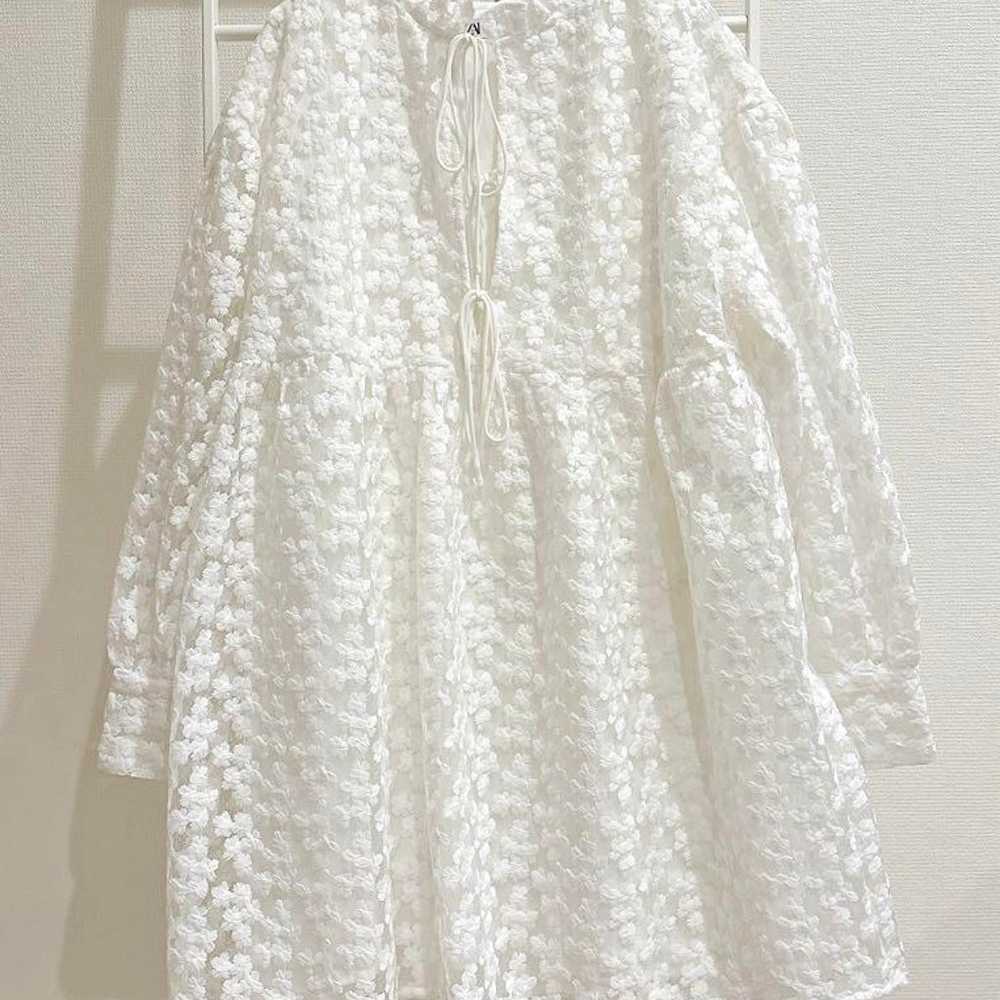 ZARA Embroidery Flower Lace Dress - image 1