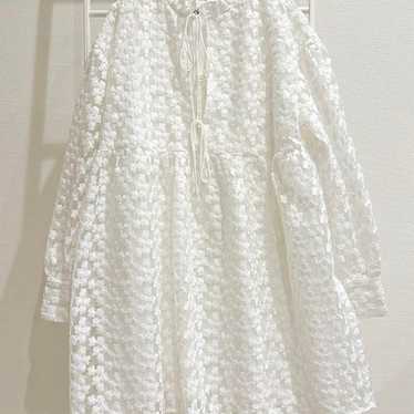 ZARA Embroidery Flower Lace Dress - image 1