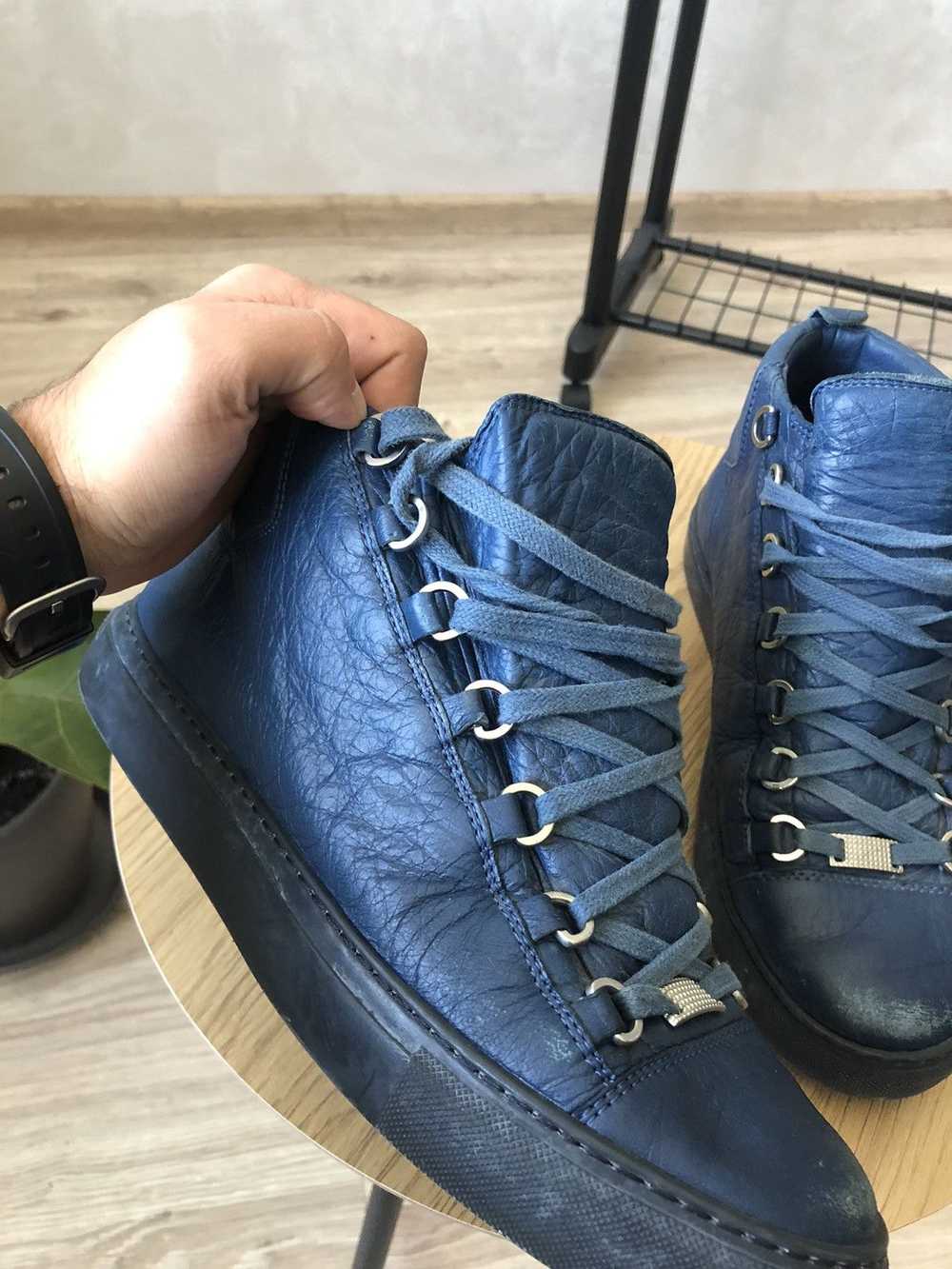 Balenciaga Balenciaga Arena Blue Leather High Top… - image 5