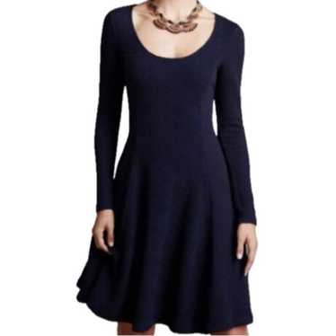 Anthropologie Maeve Navy Blue Fit and Flare Long … - image 1