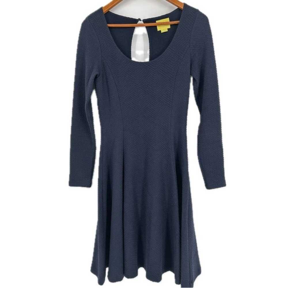 Anthropologie Maeve Navy Blue Fit and Flare Long … - image 2