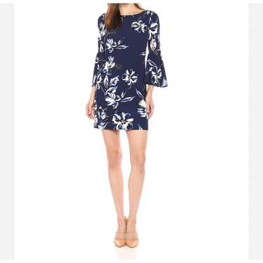 Eliza J bell sleeve shift dress size 6 floral prin