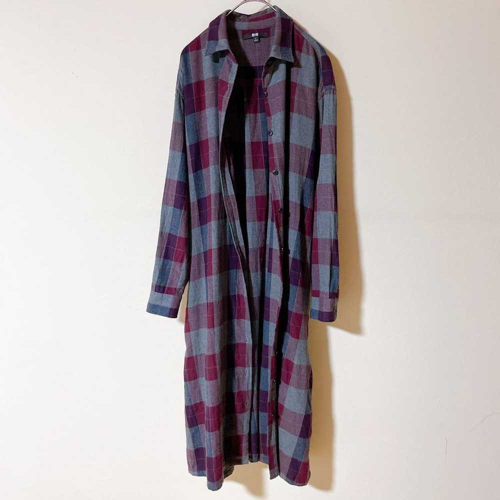 UNIQLO long-sleeve shirt dress, checkered pattern… - image 12