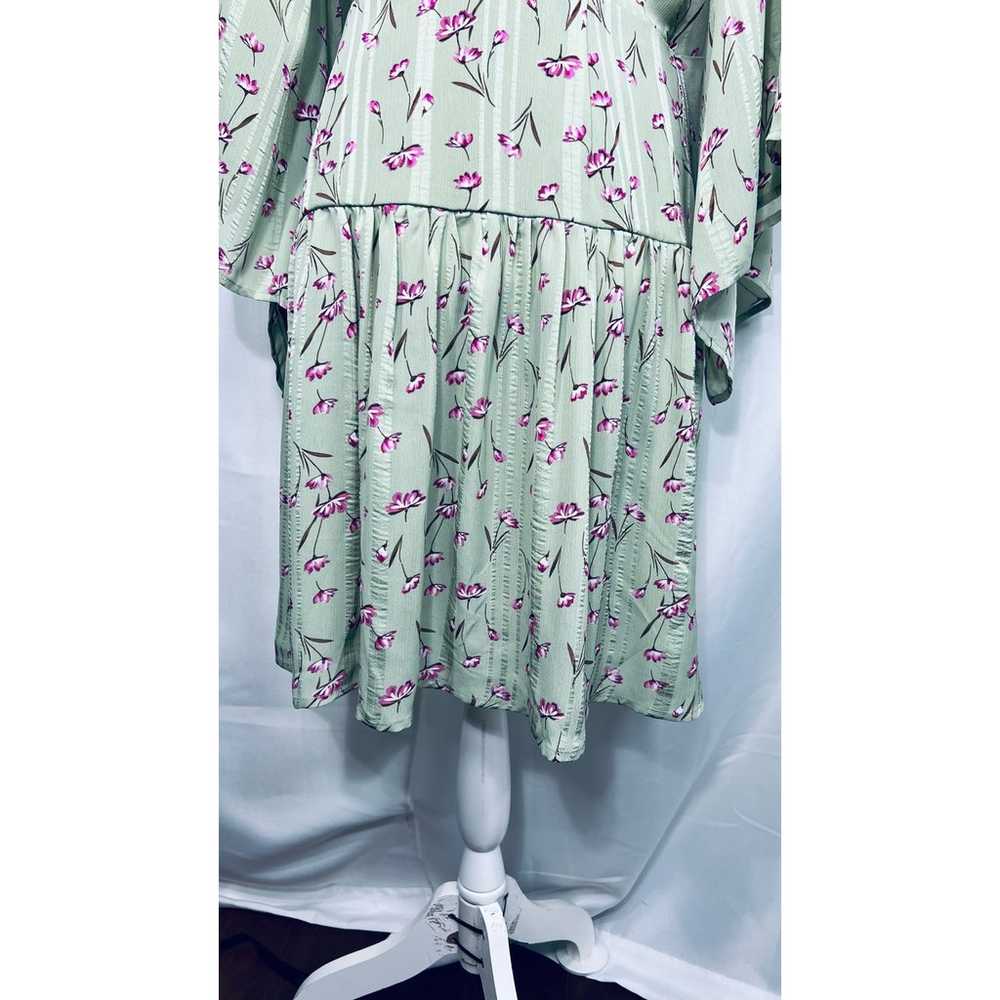 Unique21 Casual Floral Green Wrap Dress - image 12