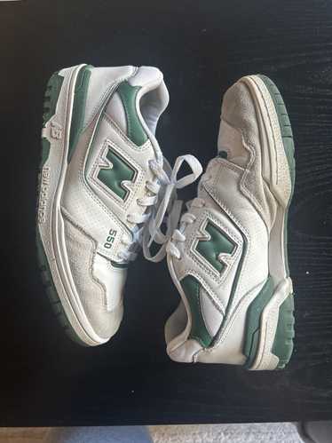 New Balance White and green New Balance 550