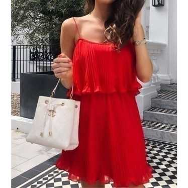 Zara pleated red dress - image 1