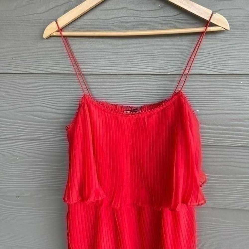 Zara pleated red dress - image 3