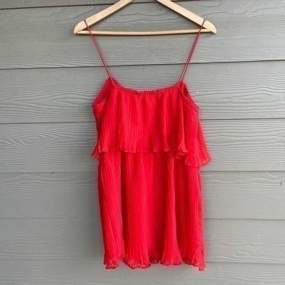 Zara pleated red dress - image 5