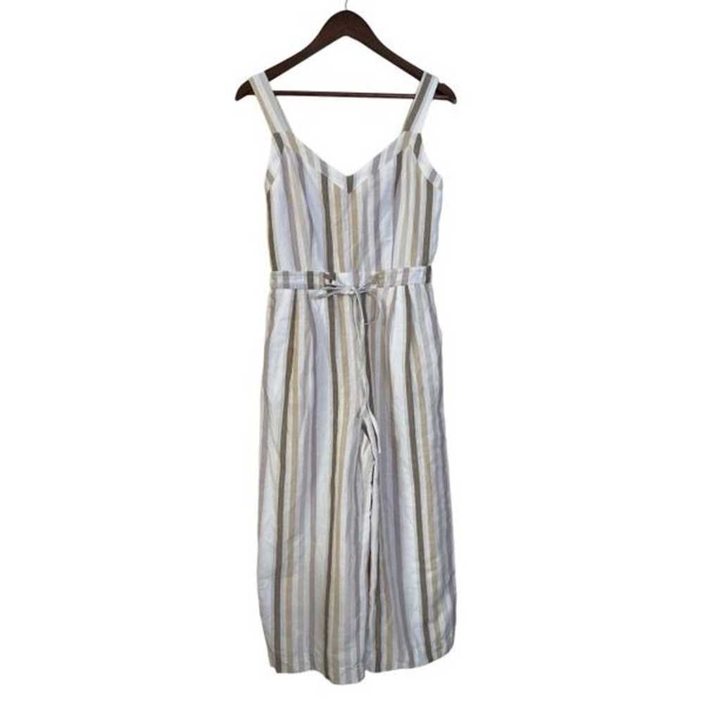 Greylin Anthropologie Linen Blend Striped Cropped… - image 1