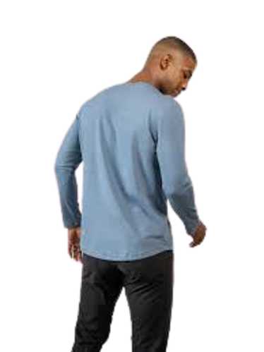 CUTS Glacier Blue Long Sleeve Crew Neck Curve Hem