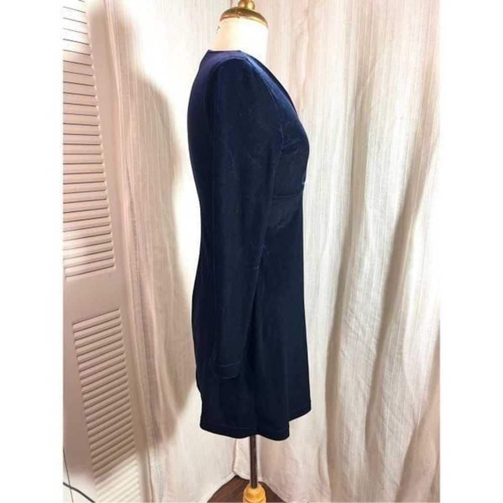 Vintage Velvet Navy Mini Dress - Size M - image 5