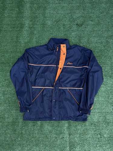 ウォーキング・ランニングウェア archive 80s asics set-up nylon jacket Asics Tiger Vintage 70s 80s Men's Large Red and White
