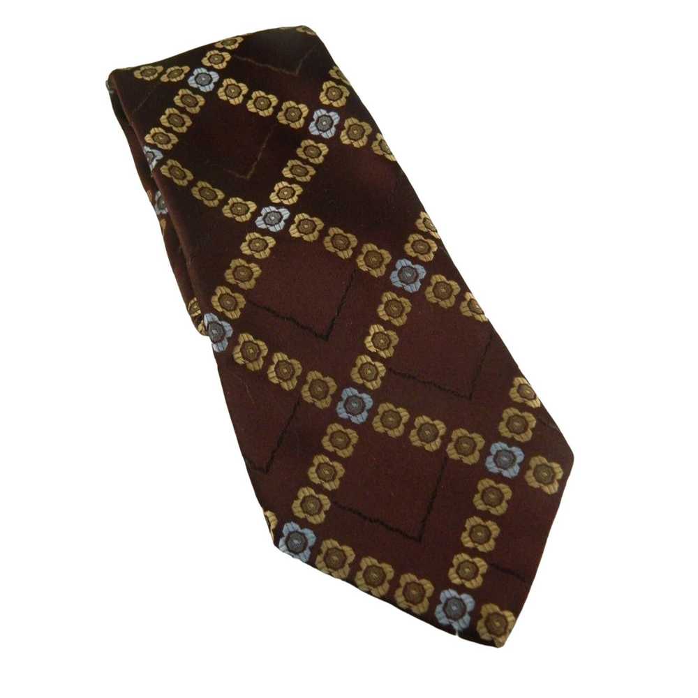 Vintage Vintage Brown Montgomery Ward Tie, Tan Bl… - image 4