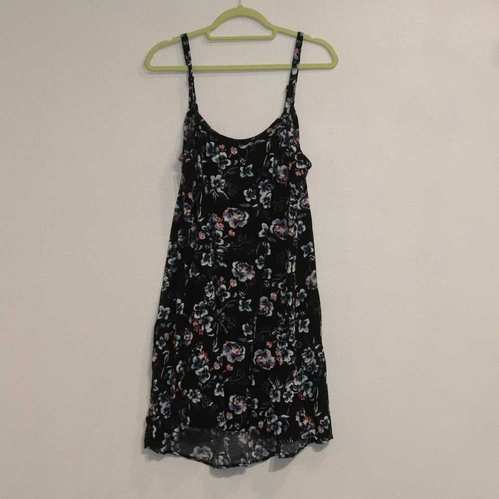 Torrid Black Floral Challis Midi Trapeze Dress Sz… - image 11