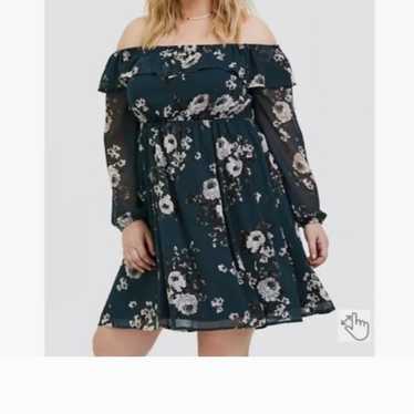 TORRID Chiffon Off Shoulder Skater Dress