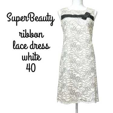 Super Beauty Total Lace One Piece Dress Ribbon Whi