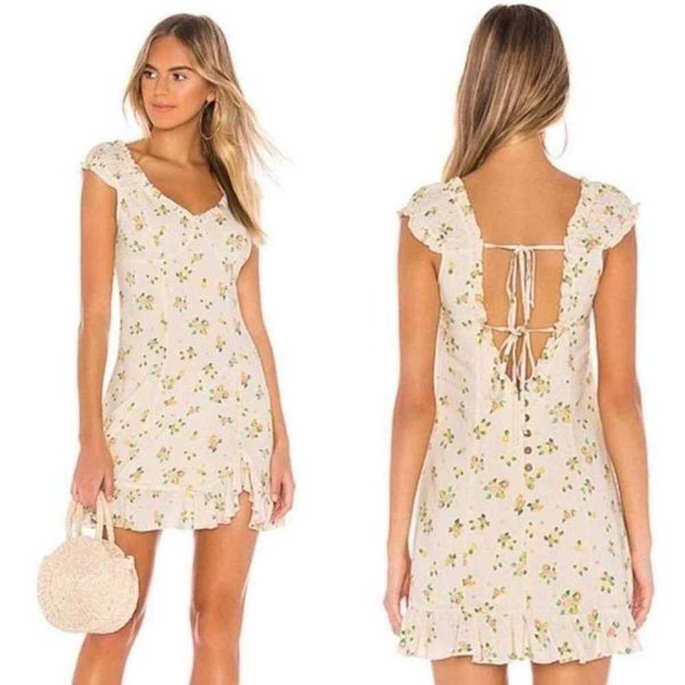 Free people like a lady citrus tie back mini dress - image 1