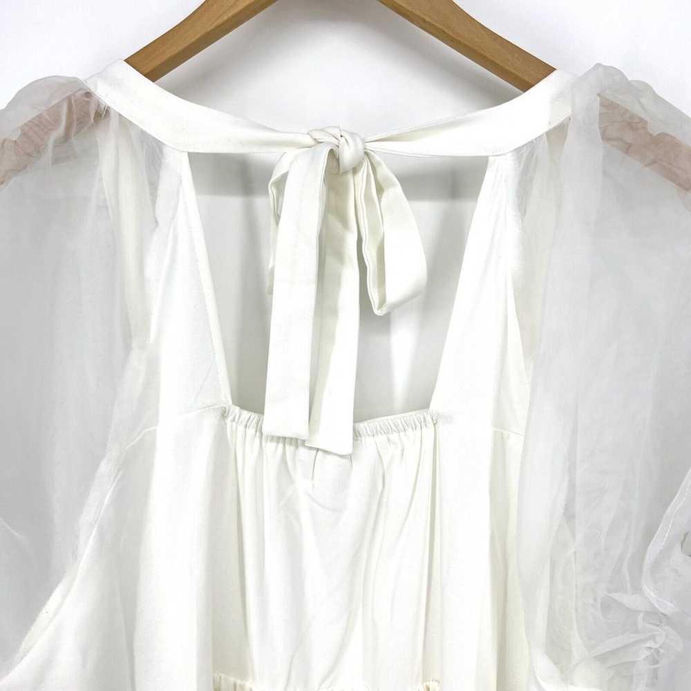 Chic Soul Ivory Babydoll Dress Bubble Sleeves XL - image 5