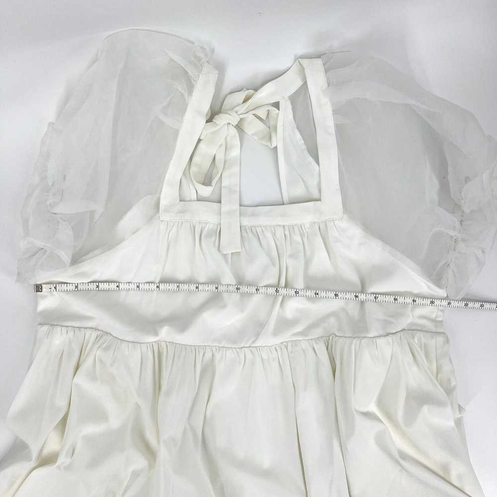 Chic Soul Ivory Babydoll Dress Bubble Sleeves XL - image 7