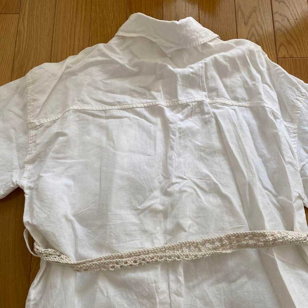 ZARA White Shirt Dress Short Sleeve EU36 - image 12