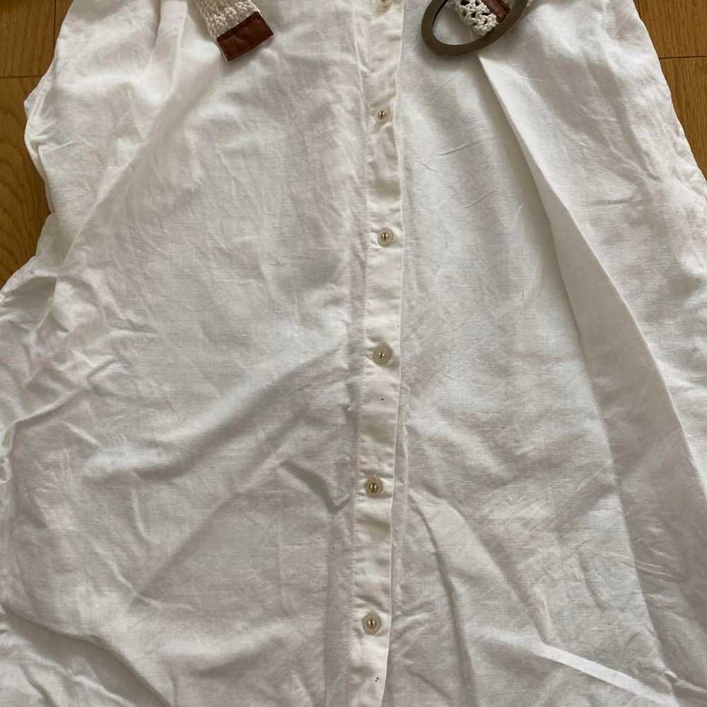 ZARA White Shirt Dress Short Sleeve EU36 - image 8